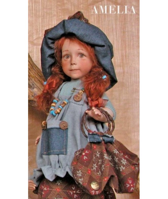 Porcelain Dolls: Amelia, Size: 42 cm (16.5in)