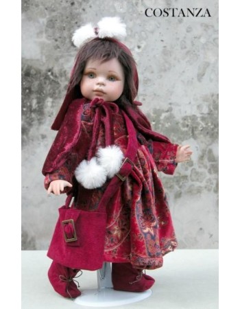 Porcelain Doll Costanza - Height: 14 in