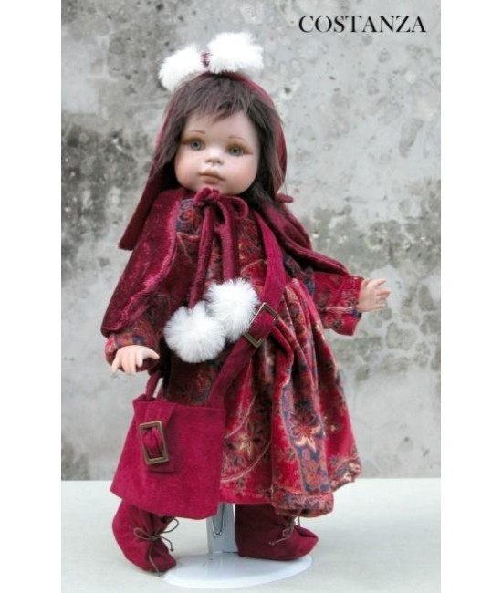 Porcelain Doll Costanza - Height: 14 in