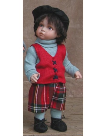 Porcelain Doll Michelino - Size 10.6 in