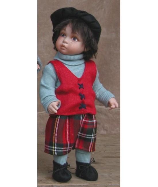 Porcelain Doll Michelino - Size 10.6 in