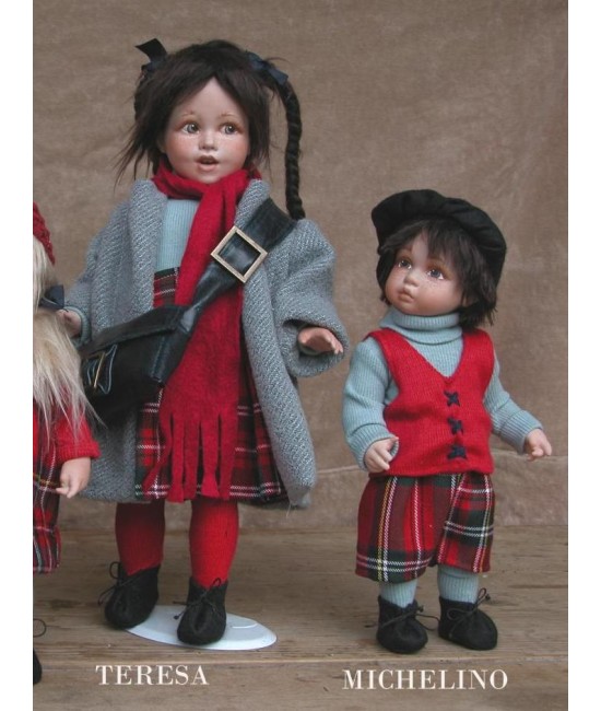 Porcelain Doll Michelino - Size 10.6 in