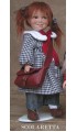 Schoolgirl Doll - Collectible Porcelain Doll - Height: 13.8 in