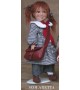 Schoolgirl Doll - Collectible Porcelain Doll - Height: 13.8 in