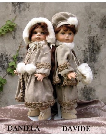 Dolls: David and Daniel - Height 35 cm
