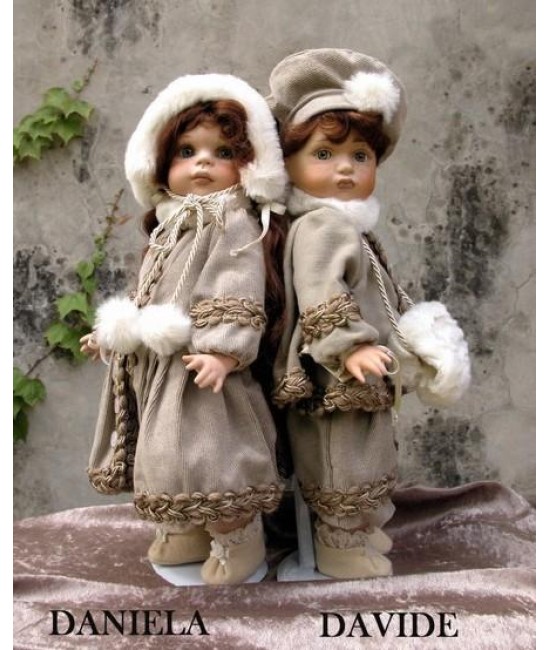 Dolls: David and Daniel - Height 35 cm
