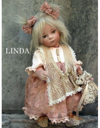 Linda Porcelain Doll - Collectible Porcelain Doll, Height 11 in