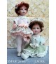 Porcelan Dolls: Esther and Laura (Dancer) Collectible Porcelain Doll - Esther: 11.8 in; Laura: 11 in