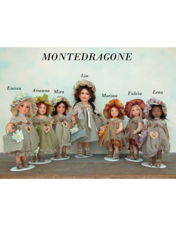 Porcelain Dolls: Arianna, Enrica, Mira - size: 34 cm
