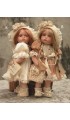 Porcelain Doll Clelia,  Collectible Porcelain Dolls - Height 10.2 in