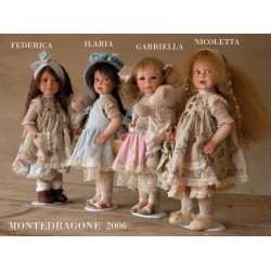 Dolls, Ilaria and Federica, Collectible Porcelain Doll - Height: 15 in