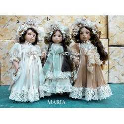 Porcelain Dolls: Maria Doll plissè - size: 28 cm