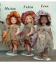 Dolls Marina, Fulvia, Lena - Size Height 30 cm