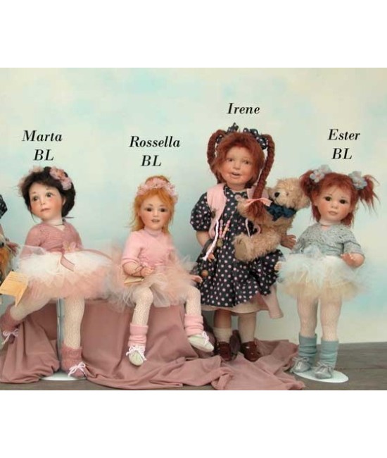 Porcelain Dolls: Martha Rosella Esther Dancers, Size: 33 -38 cm