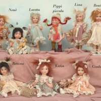 Porcelain Dolls Pippi Nene Loretta Beatrice Lina size 24 cm