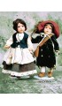 Porcelain Dolls: Renzo and Lucia - size: 34 cm