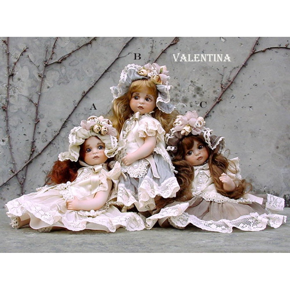 Bambole in porcellana Valentina, Bambole da collezione in