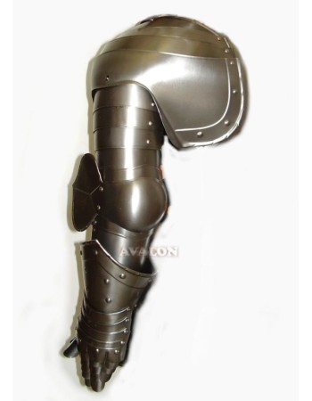 Medieval Full Arm Armor, Pauldron & Gauntlet 