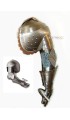 Medieval Full Arm Armor, Pauldron & Gauntlet 