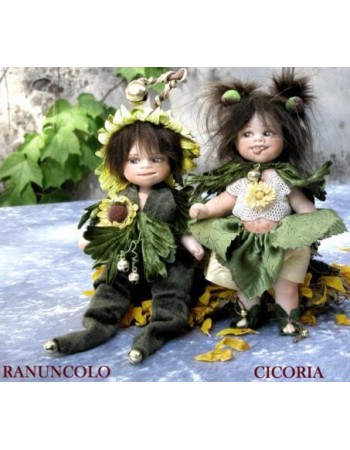 Chicory And Buttercup - Porcelain doll