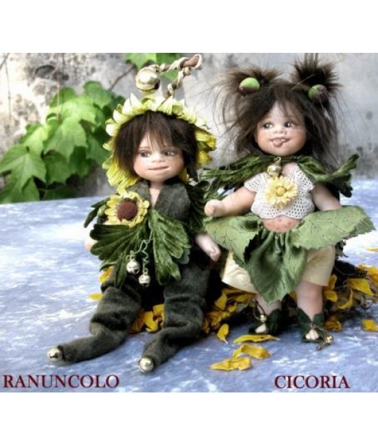 Chicory And Buttercup - Porcelain doll