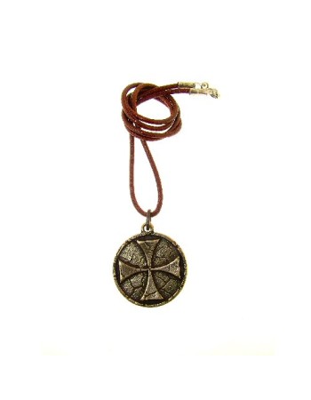 Ancient Brass Templar Pendant