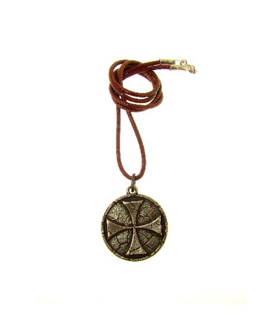 Ancient Brass Templar Pendant
