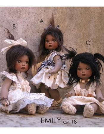 Emily, Porcelain Doll - Collectible Porcelain Doll - Height: 7 / 10.2  in