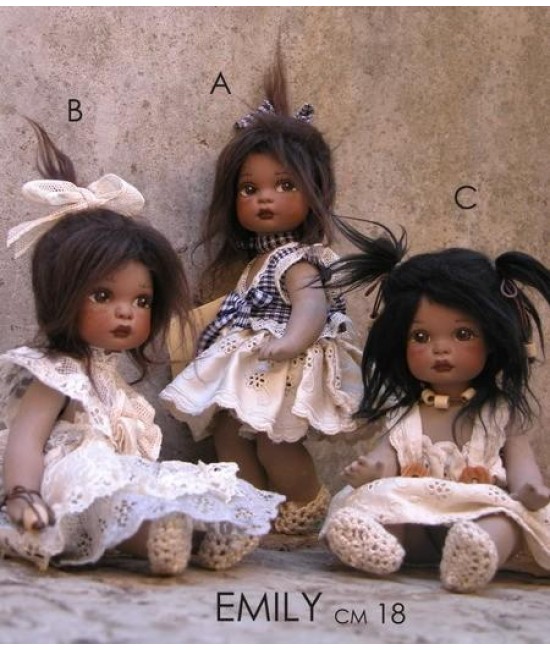 Emily, Porcelain Doll - Collectible Porcelain Doll - Height: 7 / 10.2  in