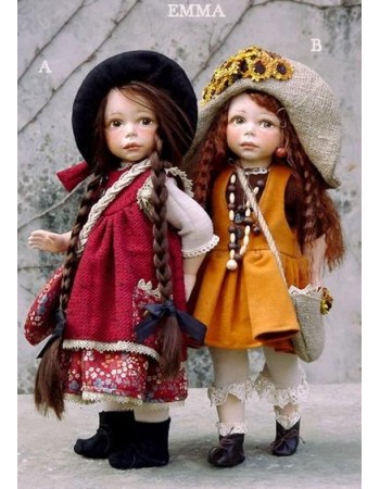 Emma Porcelain Doll - Collectible Porcelain Doll - Height: 15 in