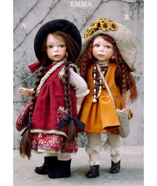 Emma Porcelain Doll - Collectible Porcelain Doll - Height: 15 in