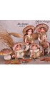 Fairy Mushroom, Porcelain Fairy Doll 8.2 in, Porcelain Fairy Dolls   