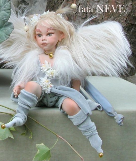 Snow Fairy Porcelain Fairy Doll 8.6 in, Porcelain Fairy Dolls   