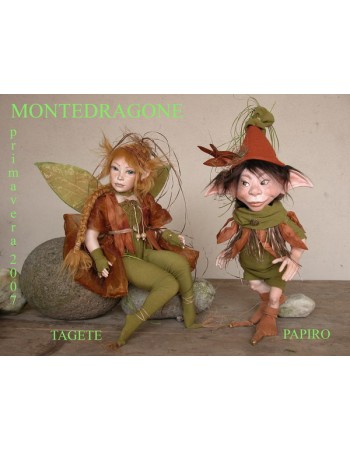 Fairy Marigold,  Porcelain Fairy Doll 13.8 in, Porcelain Fairy Dolls