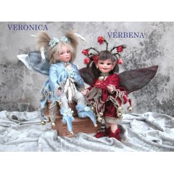 Verbena Fairy, Porcelain Fairy Doll 9.4 in, Porcelain Fairy Dolls