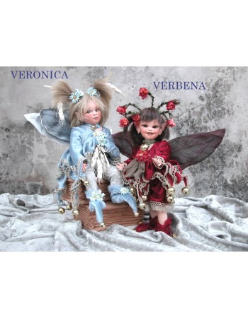 Verbena Fairy, Porcelain Fairy Doll 9.4 in, Porcelain Fairy Dolls