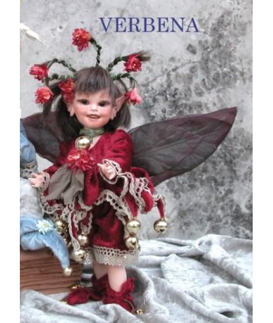 Verbena Fairy, Porcelain Fairy Doll 9.4 in, Porcelain Fairy Dolls