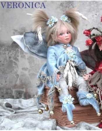 Fairy Veronica, Porcelain Fairy Doll 10.2 in, Porcelain Fairy Dolls 