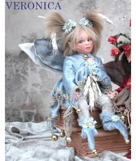Fairy Veronica, Porcelain Fairy Doll 10.2 in, Porcelain Fairy Dolls 