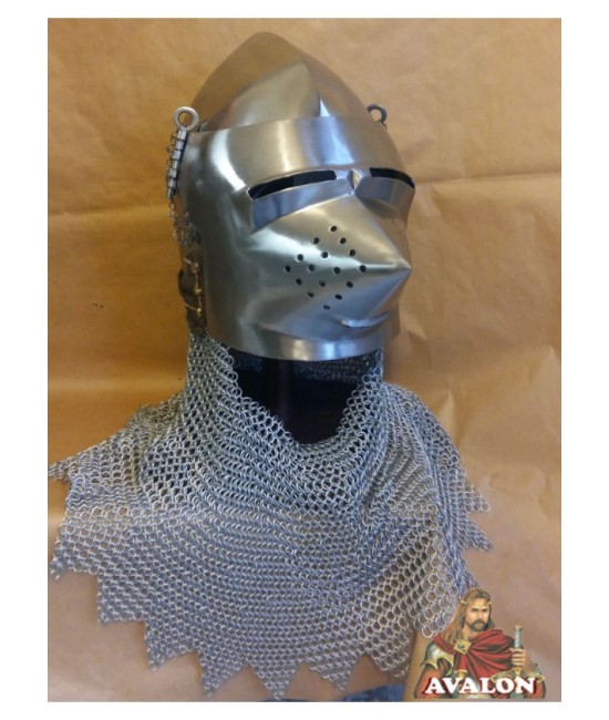 Medieval bassinet helmet