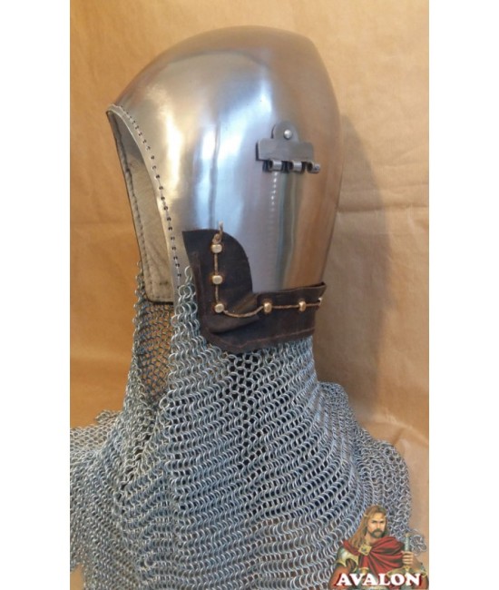 Medieval bassinet helmet