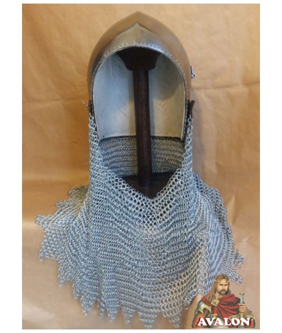 Medieval bassinet helmet