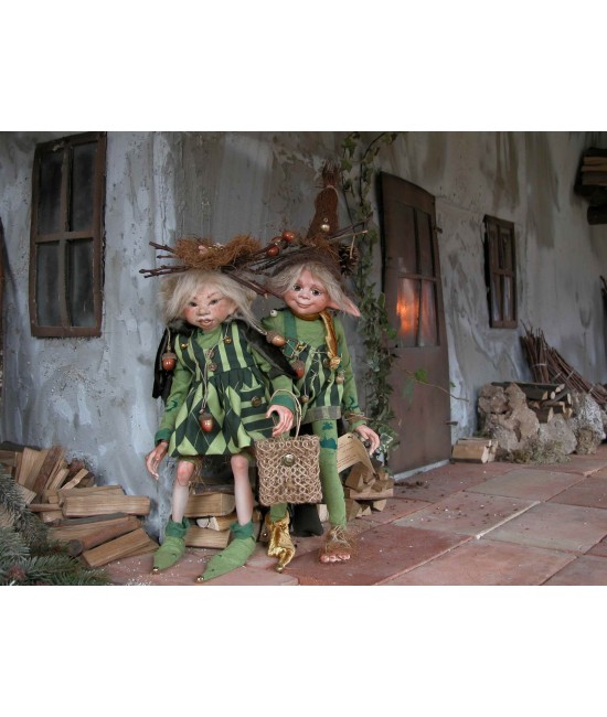 Acorn and Elderberry, Porcelain Doll
