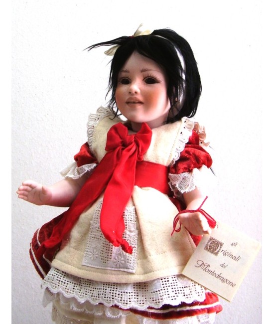 Giulia, Porcelain Doll, Height 38 cm