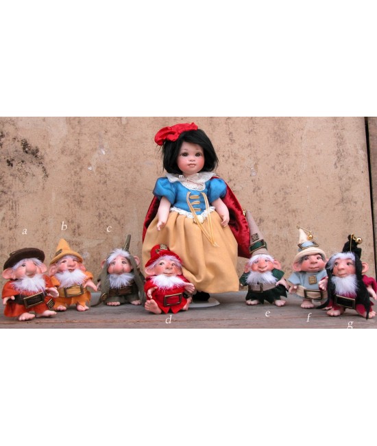 The Seven Dwarfs - Dolls porcelain fairy tales
