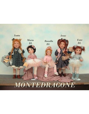 Isolde and Irene, porcelain dolls - Dimensions: 50 cm.