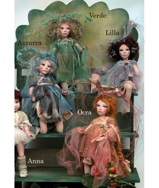 Nymphs Porcelain Fairy Doll 11", Porcelain Fairy Dolls   