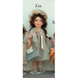 Lia Porcelain Doll -  height: 43 cm.