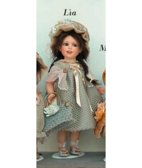 Lia Porcelain Doll -  height: 43 cm.