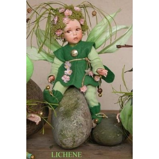 Elf doll: Lichen -  porcelain doll